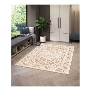 Tapis style orient plat intérieur et extérieur Nafi 160x230 Rose
