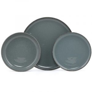 Service vaisselle en porcelaine 18 pièces - Bleu - SANCHA