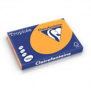 Clairefontaine 1305C - Ramette de 250 feuilles de papier Trophée clémentine, A3, 120 g/m²