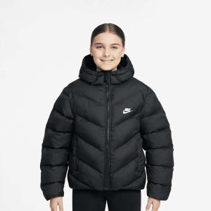 Nike Kids K NSW Tf Adp Doudoune Noir/Blanc 134/140