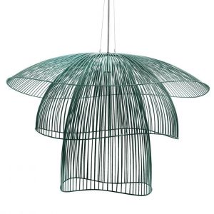 Image de Forestier Suspension Papillon Large / Ø 100 cm bleu gris en métal