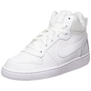Nike Court Borough Mid (GS), Baskets gar&ccedil;on, Blanc White, 36 EU
