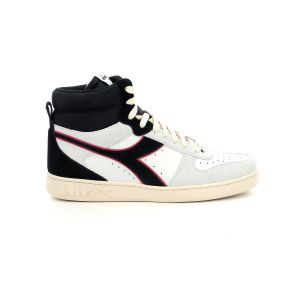 Diadora Mixte Magic Basket Mid Suede Chaussure de Gymnastique, White Ferrari Red Italy, 43 EU