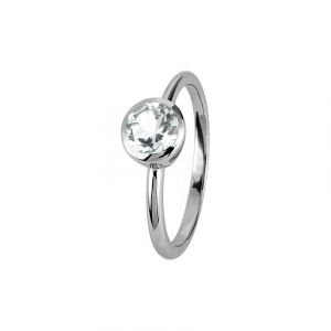 Jacques Lemans Bague pour femme 925 Argent blanche 1 unit&eacute;