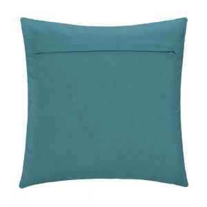 Image de Atmosphera Coussin d&eacute;houssable Inca en Coton Tuft&eacute; Bleu Canard 40 x 40 cm