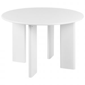 Beliani Table De Salle À Manger D 120 Cm Blanche Cosmo