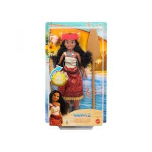 Mattel Coffret poup&eacute;e vaiana 2 qui chante + 1 accessoire - poup&eacute;e mannequin - disney princesse jouet fille + carte tigre