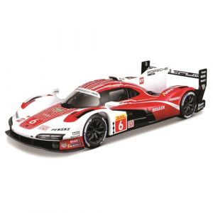Bburago Porsche Penske 963#6, Voiture Diecast 1:24, R&eacute;plique D&eacute;taill&eacute;e en Rouge et Blanc avec Portes Ouvrables, Licence Porsche, &Acirc;ge Recommand&eacute; 3+ Ans
