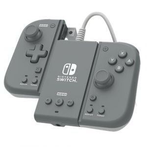 Image de Hori Manette Set Adaptateur Mode Télé + Split Pad Compact (Gris) pour Nintendo Switch - Licence Officielle Nintendo