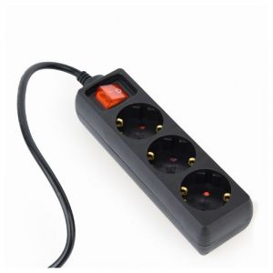 Gembird EG-PSU3-01 multiprise 0,6 m 3 sortie(s) CA Intérieure Noir