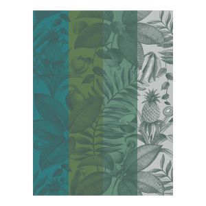 Le Jacquard Français Torchon Fruits exotiques Vert - Couleur Vert - Taille 60 x 80 cm