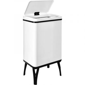 WELL HOME MOBILIARIO & DECORACIÓN Poubelle intelligente avec ouverture automatique ou contact manuel de 40 l, 35,5 x 26 x 71,5 cm, couleur blanche.