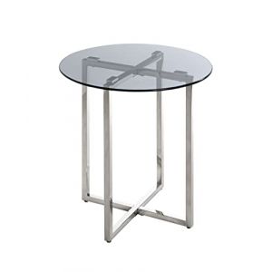 Haku Möbel Table d'Appoint Design "Comada" 55cm Gris