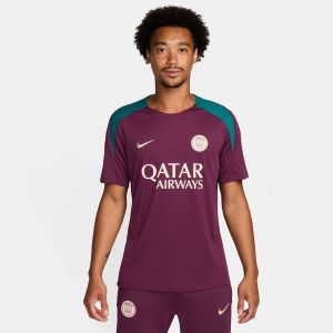 Nike Paris Saint-Germain T-shirt d'Entraînement Dri-FIT Strike - Bordeaux/Geode Teal/Orange, pointure Medium - ['Rouge'] - Taille Medium