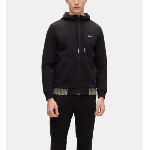 Boss Effect Sweat mod&egrave;le Saggy droit molleton zipp&eacute; capuche Noir - Couleur Noir - Taille M