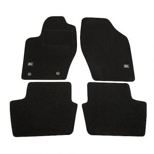 Logo Tapis De Sol Noir Velours Sur Mesure Pour Peugeot 307 2004-2010, 4pcs, Ajustement précis, Renforcée Dans la Zone de la Pédale