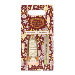 Panier des Sens Duo parfumé crème mains et parfum Géranium Rosat