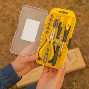 Mini Coffret Outils 22 Pièces – Tournevis, Pince, Douilles & Embouts pour Bricolage Maison