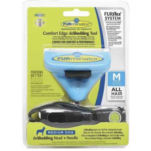 FURminator Brosse deShedding FURflex Comfort Edge pour chien de moyenne race