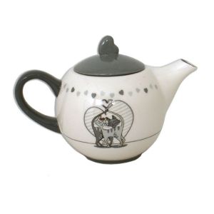 United Labels Th&eacute;i&egrave;re - Chabada - 14 x 15 cm - C&eacute;ramique 14 cm Blanc Et Gris