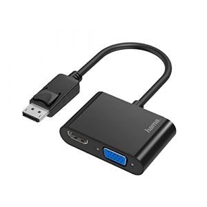 Hama Adapt. vid&eacute;o, 2 en 1, f. DisplayPort - port vga et hdmi, Ultra-HD 4K (200334) -