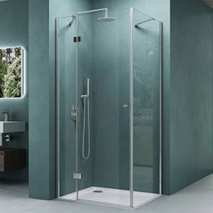 Mai&mai - Cabine de Douche en Angle 70X90cm Montage Réversible avec Une Porte Paroi de Douche Verre Transparent de 6mm avec Revêtement Nano Easy