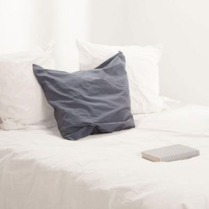 Parure de Lit 3 Pièces "Coton Lavé" 240x260cm Blanc Prix