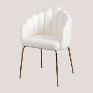 Chaise de salle à manger en Chenille Markina SKLUM Blanc
