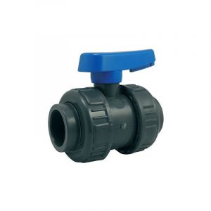 Ezfitt Vanne PVC à sphère double union - serie eau - raccordement femelle à coller - 40mm