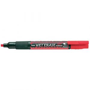 Pentel SMW26-BO - Marqueur craie effaçable WET ERASE Marker, rouge, 0,6-4 mm