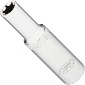 Vigor Douille en T longue 3/8 pouce V7014-10 (10 mm) Entraînement carré, profil E, ouverture de clé E10, longueur 63 mm'.