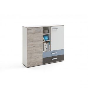 Image de FMD Möbel Commode 2 portes et 2 tiroirs PLETOU