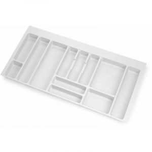 Emuca Range-couvert Optima pour tiroir de cuisine Vertex/Concept 500, module 1.000 mm .Panneau 16mm, Plastique, blanc - Plastique blanc