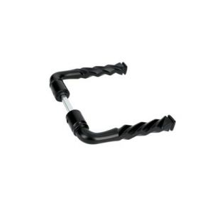 Heracles Kit béquilles et boutons doubles alu torsadé noir