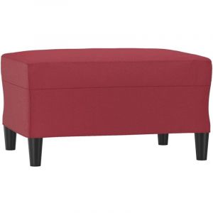 VidaXL Repose-pied Pouf de Chambre à Coucher Tabouret de Canapé Meuble de Salle de Séjour Maison Intérieur Rouge Bordeaux 70x55x41 cm Similicuir