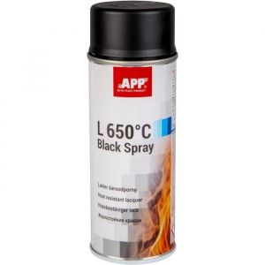 AUTO-PLAST PRODUKT APP L 650°C Bombe peinture haute température noir mat | Résistant à des températures jusqu'à 650°C | Noir mat | 400 ml