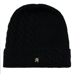 Tommy Hilfiger Bonnet TH ELEVATED CHIC FLUFFY BEANIE Noir - Taille Unique
