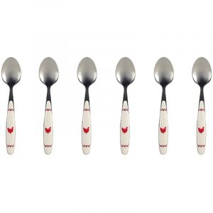 Novastyl Lot de 6 cuillères à café 15cm, GALLINA