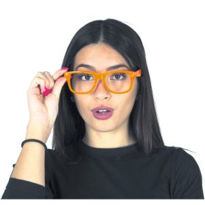 Ruedelafete Lunettes néon Oranges sans verre