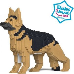JEU DE CONSTRUCTION EN BRIQUES - JEKCA - BERGER ALLEMAND NOIR ET FEU