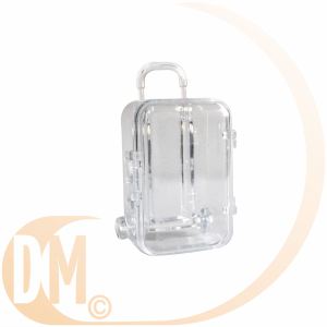 2 valises transparentes en PVC