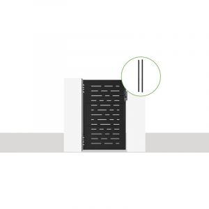 Portillon acier nali arlberg 100 x 160cm + 2 poteaux acier dario Noir Mat