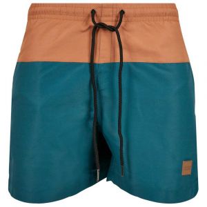 Urban classics Short De Bain Block 5XL Teal / Toffee