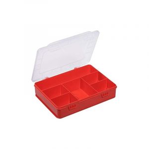 Image de Europlus basic 18/6 boîte de rangement à 6 compartiments en polypropylène avec fermetures à cliquet rouge Allit 457175