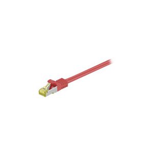 Cordon RJ45 catégorie 7 S/FTP 10 m (Rouge)