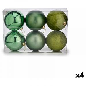 Krist+ - Lot de boules de Noël 15 x 16 x 15 cm Vert (4 Unités)