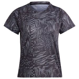 Adidas T-shirt de running imprimé intégral logo Performance Run Icons, pointure Small - Noir - Taille Small