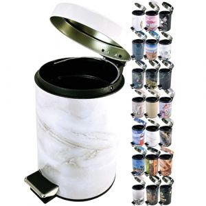 Sanilo Poubelle de Salle de Bain 3L avec système d’abaissement automatique - Marbre