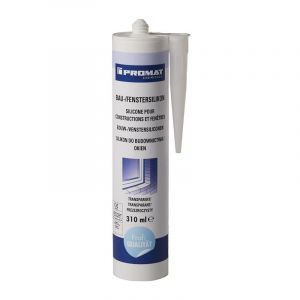 Promat Chemicals - Silicone de construction/ pour fenêtre transparent 310 ml cartouche chemi