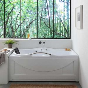 Kiamami Valentina Baignoire Balnéo Rectangulaire Gauche En Acrylique Diletta